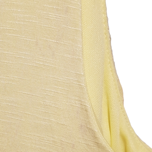 Pretty soft yellow jersey knit dress size medium - Picture 6 of 7